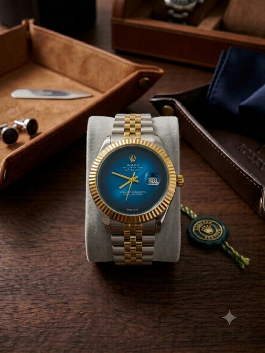 Rolex Datejust Gold and blue nuit
