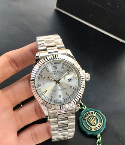 Rolex Oyster Style – Silver Black White Blue