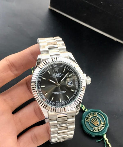 Rolex Oyster Style – Silver Black White Blue